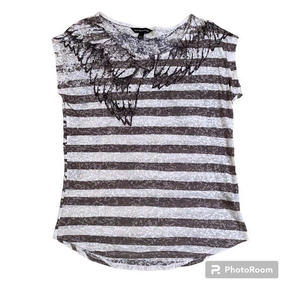 Rock & Republic Angel Wings Cap Sleeves Top Size XS EUC - Picture 1 of 5